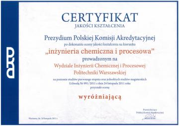 Certyfikat Jakości Kształcenia PPKA
